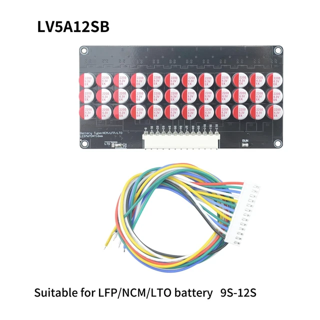 Alt view image 2 of 5 - LVNOON 5.5A 5S to 21S 5S 6S 7S 8S 9S 10S 12S 14S 16S 17S 21S Smart Active Balancer Active Equalizer Balancer for li-ion NCM Lifepo4 LFP LTO Battery Energy Capacitor (9S-12S)