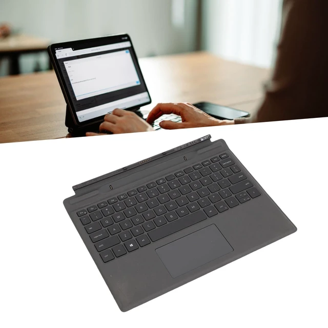 Alt view image 3 of 5 - Laptop Detachable Keyboard for Latitude 7320 7310, New Genuine Replacement Travel Keyboard, Seamless Connection Backlighting English Layout Keyboard with Touchpad