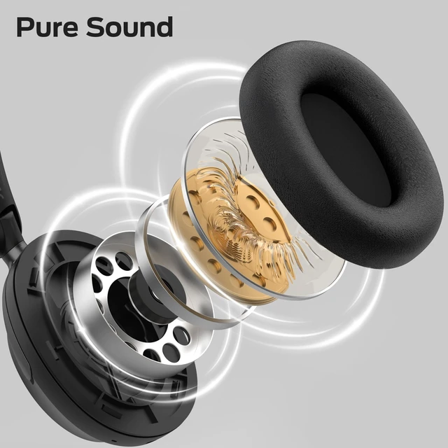 Alt view image 3 of 5 - Persona 3rd ANC Wireless Headphones, Premium Noise Cancelling with Bluetooth 5.4, Ultra-Light Foldable Over Ear Headphones, HD Voice Clarity, 70H Battery Life, Multi-Point Pairing, Comfort Fit