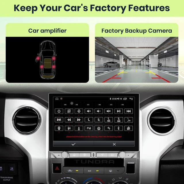 Alt view image 4 of 5 - Pyniro Car Radio for for Toyota Tundra 2014-2021, Tundra Radio Upgrade with 11.5 Inch Touchscreen, Android, Carplay, DSP, Bluetooth 5.0, GPS, FM, AM, 4G RAM, 64G ROM