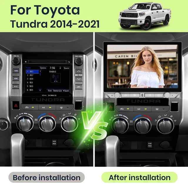 Alt view image 2 of 5 - Pyniro Car Radio for for Toyota Tundra 2014-2021, Tundra Radio Upgrade with 11.5 Inch Touchscreen, Android, Carplay, DSP, Bluetooth 5.0, GPS, FM, AM, 4G RAM, 64G ROM