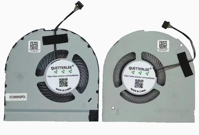 Main image of QUETTERLEE Replacement New Laptop CPU+GPU Cooling Fan for Dell Precision 7550 7560 M7550 M7560 2020 Series 08KNVX 0M06D7 ND85C29-19J28 ND85C29-19J29 EG75070S1-C540-S9A EG75070S1-C530-S9A DC5V 0.5A