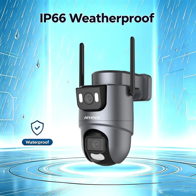 Alt view image 5 of 5 - 2MP Dual Lens 2.4GHz Security Camera Outdoor Cameras For Home Security Grey
