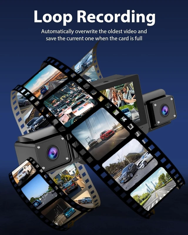 Alt view image 5 of 5 - 4 Channel Dash Cam Front and Rear,360View, WiFi, APP,Dash Camera for Cars