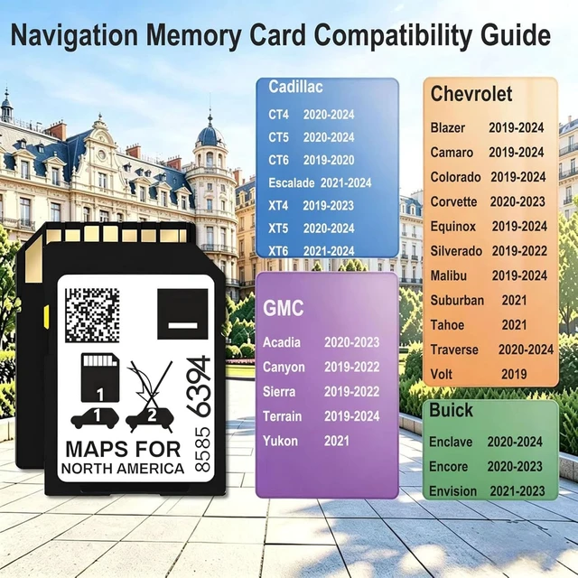 Alt view image 2 of 5 - 2026 Navigation SD Card 8585 6394 Map for GMC Cadillac Buick GM Chevrolet