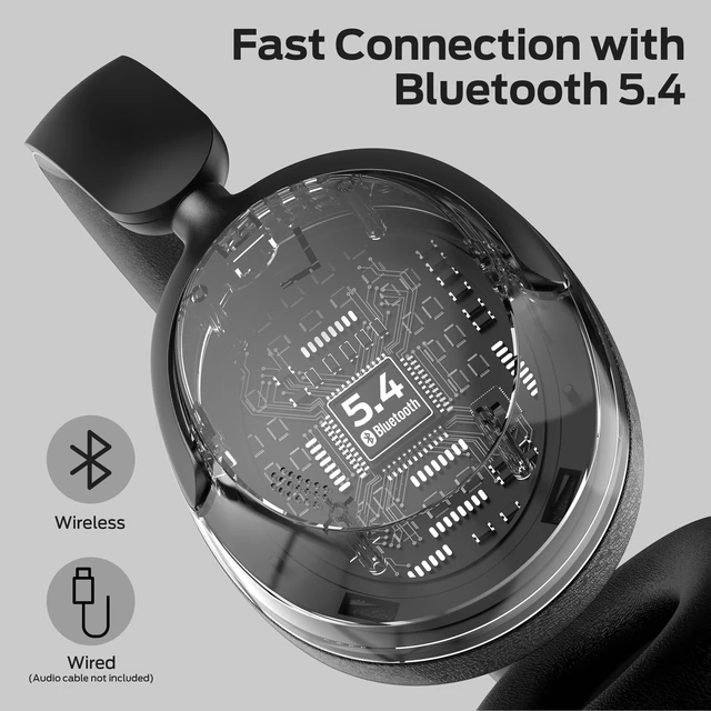 Alt view image 5 of 5 - Persona 3rd ANC Wireless Headphones, Premium Noise Cancelling with Bluetooth 5.4, Ultra-Light Foldable Over Ear Headphones, HD Voice Clarity, 70H Battery Life, Multi-Point Pairing, Comfort Fit