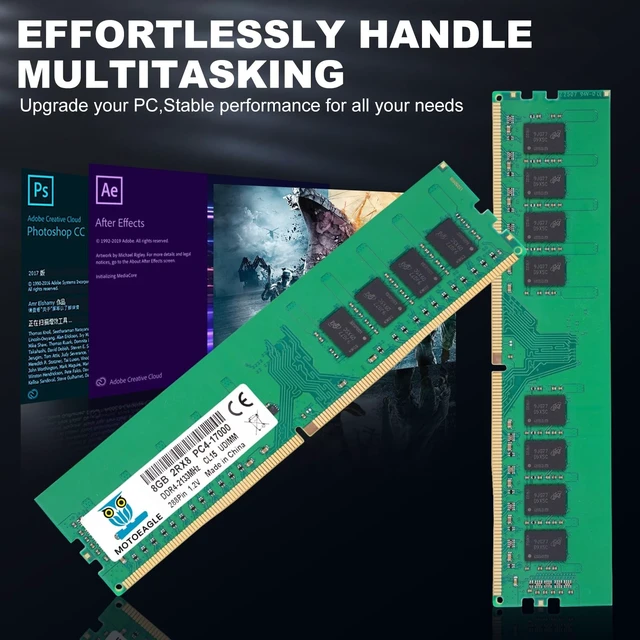 Alt view image 5 of 5 - 16GB DDR4 RAM 2x8GB 2133 MHz UDIMM 2RX8 PC4-17000 DDR4-2133P CL15 DIMM Non-ECC Desktop Memory KIT