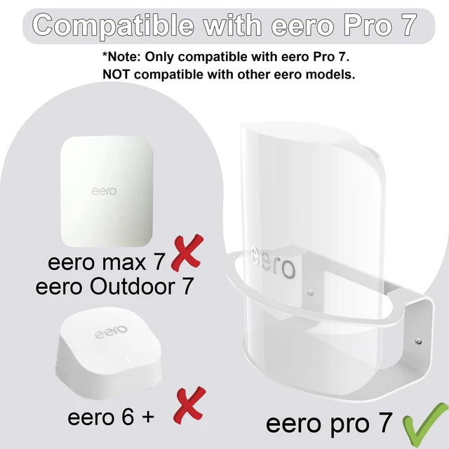 Alt view image 2 of 5 - Neeotyy Metal Wall Mount for eero Pro 7, Heavy-Duty Metal Bracket, Secure Cable Management, Includes Screws & Screwdriver, Easy Installation, Compatible with eero 7 Pro Mesh System (1 Pack)