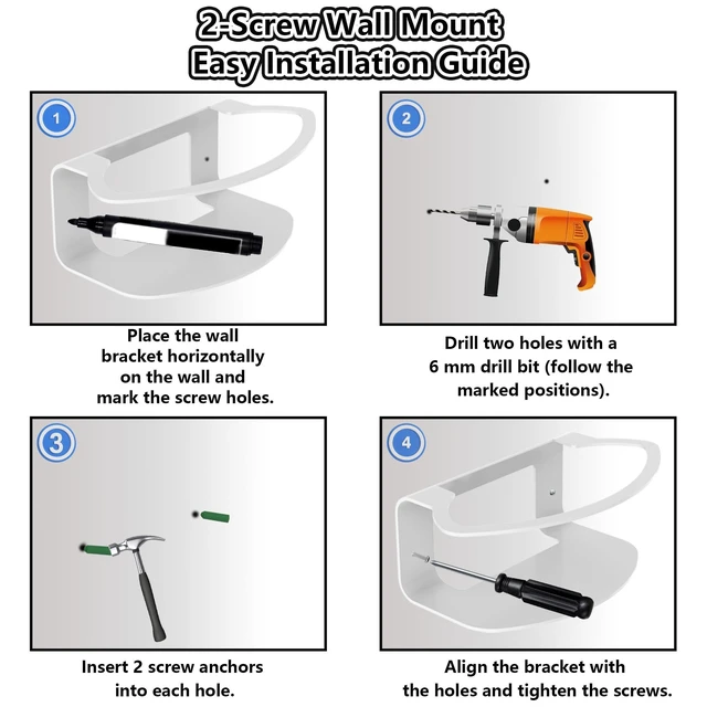 Alt view image 5 of 5 - Neeotyy Metal Wall Mount for eero Pro 7, Heavy-Duty Metal Bracket, Secure Cable Management, Includes Screws & Screwdriver, Easy Installation, Compatible with eero 7 Pro Mesh System (1 Pack)
