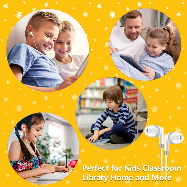 Alt view image 4 of 5 - OSSZIT 200 Pack Earbuds Bulk Classroom Wired in-Ear Headphones for School