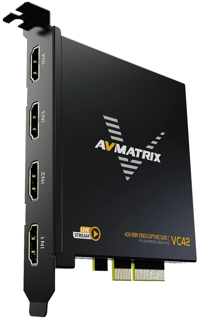 Main image of AVMATRIX 4 Channel PCIE Capture Card for Game Livestream and Record