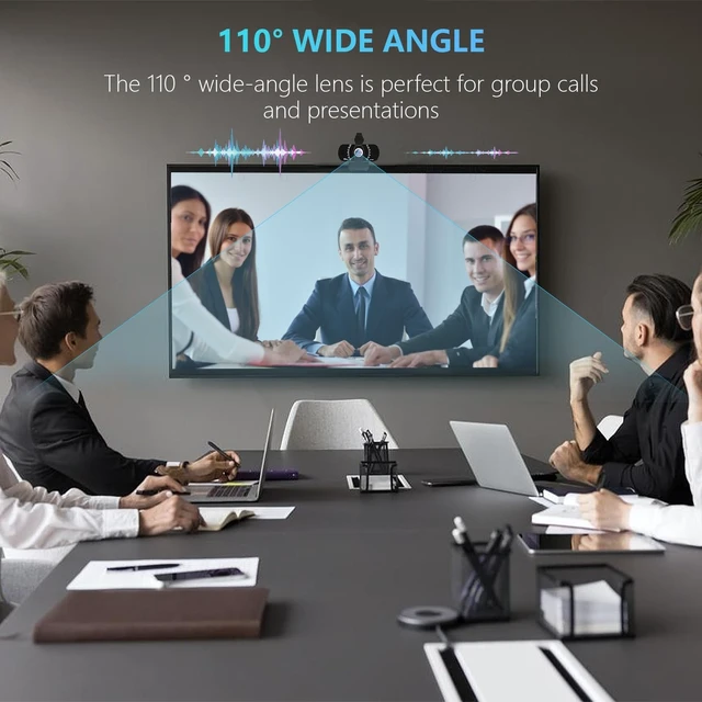 Alt view image 5 of 5 - Akyta 1080P PC Webcam, Plug and Play USB C Camera with Microphone/Privacy Cover/Stand/Adapter & Wide Angle 110, Web Camera for Desktop Computer PC Mac Video Calling/Zoom Conference
