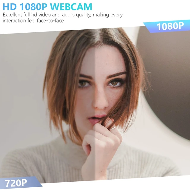 Alt view image 2 of 5 - Akyta 1080P PC Webcam, Plug and Play USB C Camera with Microphone/Privacy Cover/Stand/Adapter & Wide Angle 110, Web Camera for Desktop Computer PC Mac Video Calling/Zoom Conference