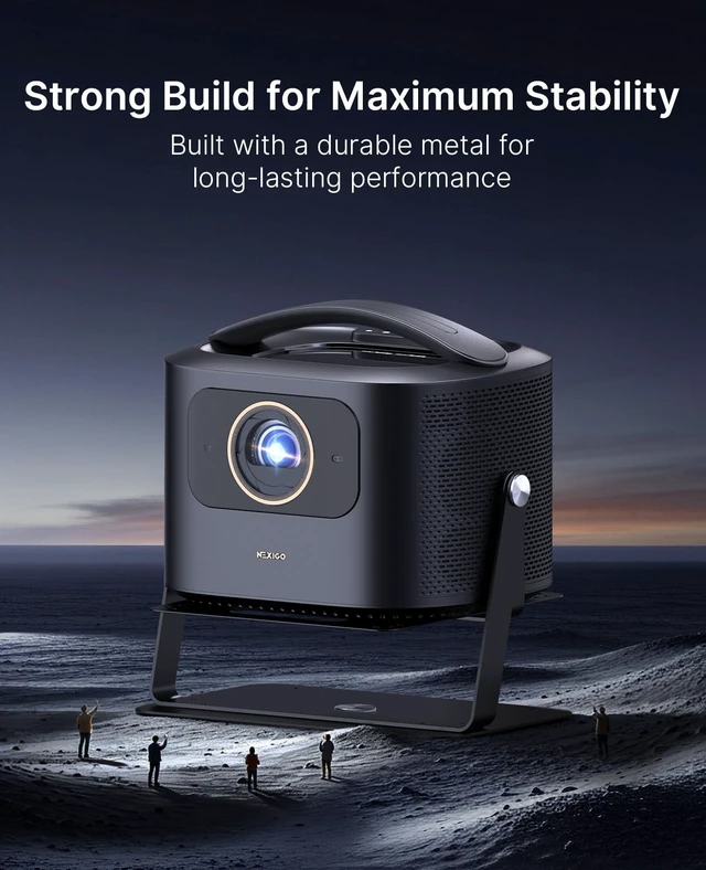 Alt view image 4 of 5 - NexiGo Projector Gimbal Stand, 85 Tilt & 360 Swivel Gimbal Mount, Duty Metal, Anti-Slip Base, Compatible PJ40 Gen 3/Ultra/Pro, TriVision Ultra, for Ceiling, Bedroom & Backyard