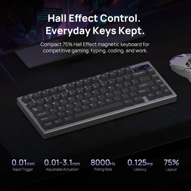 Alt view image 2 of 5 - IQUNIX EC75 Hall Effect Gaming Keyboard 75%