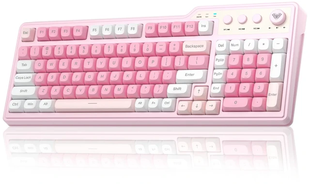 Main image of Aula F3099 Wireless Gaming Computer Keyboard with Number Pad & Knob