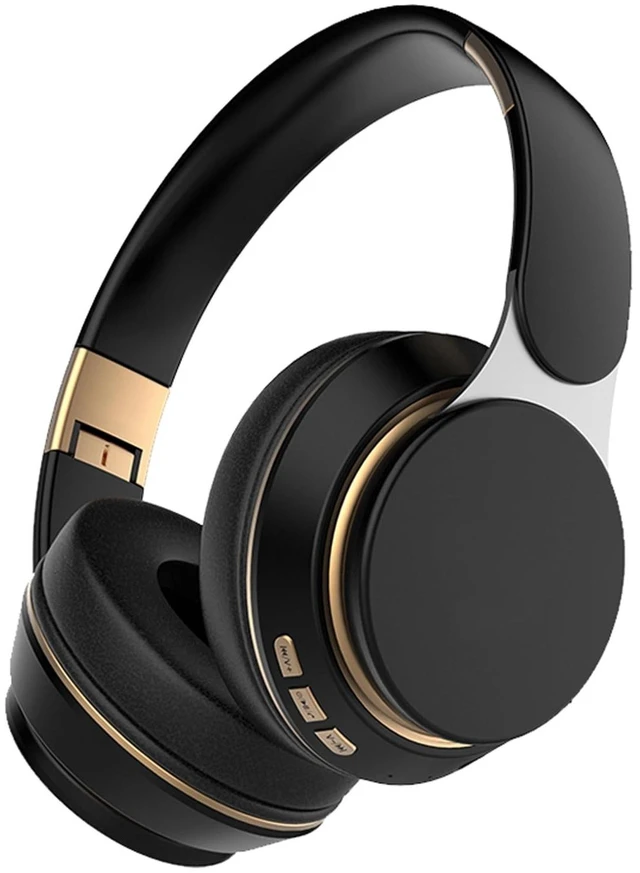Main image of YUIOXDGL Headphones Over-Ear Foldable Headset for Travel, Office & Home (Black)