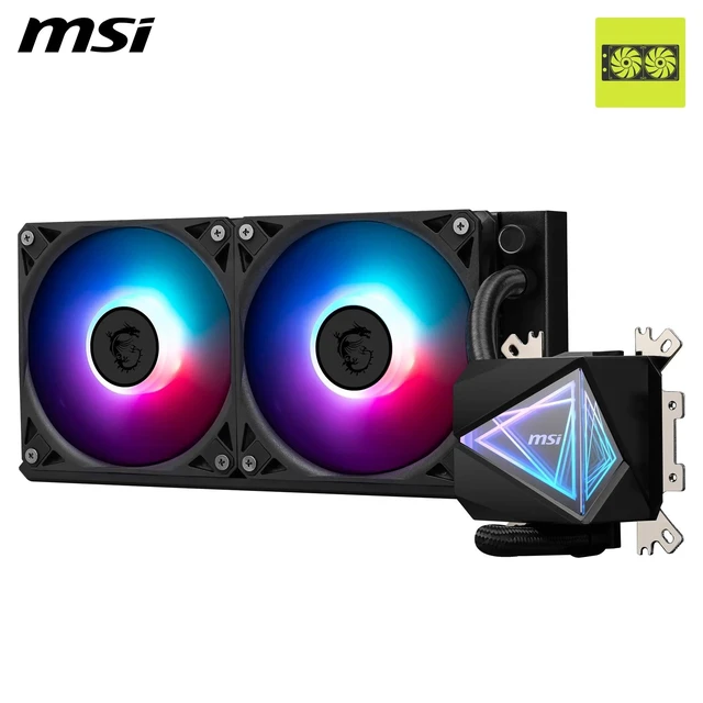 Alt view image 2 of 5 - MSI Mag Coreliquid I240 Computer Cooling System Computer Case, W129019289 (Cooling System Computer Case All-in-One Liquid Cooler 12 Cm Black 1 Pc(S))