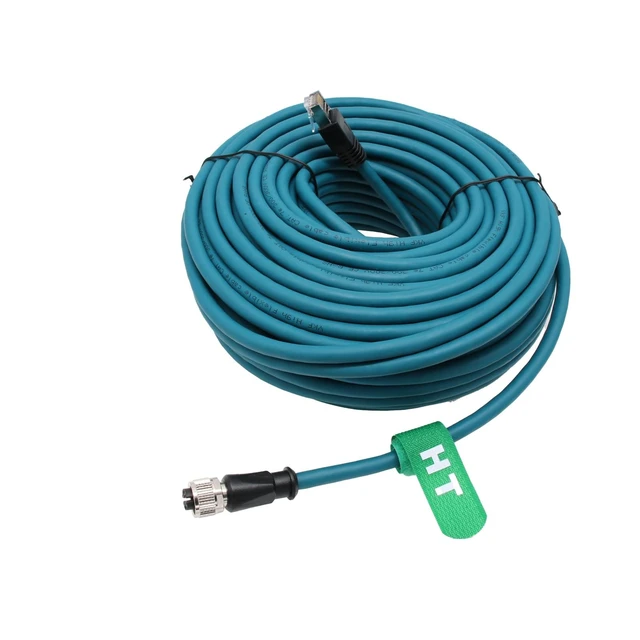 Alt view image 4 of 5 - HangTon Cognex Ethernet Cable M12 X-Coded 8 Pin Female to RJ45 Cat7e Patch Cord for Industrial Automation Actuator Sensor Profibus Network Switches 25M