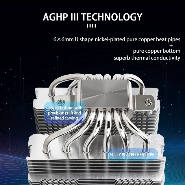 Alt view image 5 of 5 - Thermalright TR Peerless Assassin 120 SE CPU Cooler, 6 Heat Pipes AGHP Technology, Dual 120mm PWM Fans, 1550RPM Speed, for AMD:AM4 AM5/Intel LGA 1700/1150/1151/1200/1851,PC Cooler