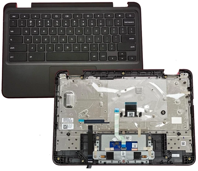 Main image of 9X8D7 09X8D7 Replacement for Dell Chromebook 11 3100 Laptop Upper case Palmrest Assembly Part with Non-Backlit US Keyboard and Touchpad