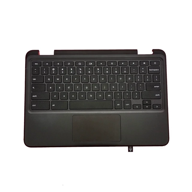 Alt view image 2 of 5 - 9X8D7 09X8D7 Replacement for Dell Chromebook 11 3100 Laptop Upper case Palmrest Assembly Part with Non-Backlit US Keyboard and Touchpad