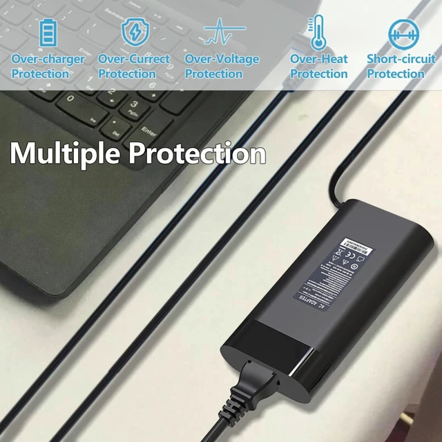 Alt view image 3 of 5 - HotTopStar 200W Laptop Charger for HP Victus Gaming15 16 Omen 15 17 Pavilion Gaming 15 16 17 ZBook Fury Create Studio 15 17 G5 G6 G7 G8 G9 G10 TPN-DA10 L00895-003 L00818-850 Power Adapter