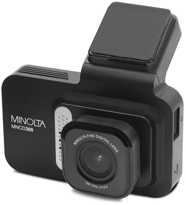 Main image of Minolta 1080P HD Dash Camera, Car Camcorder with Wide Angle View, Loop Recording, Motion Detection, G Sensor, Parking Monitor, 3.0 Inch LCD Screen, Compact Dashboard Mount (Black)