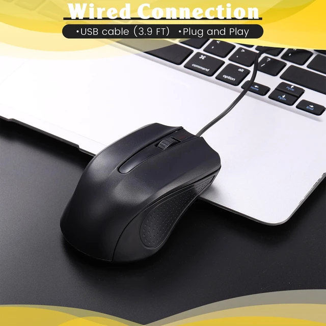 Alt view image 4 of 5 - Xuhal 50 Pack Wired Computer Mouse Bulk Black, 1000 DPI
