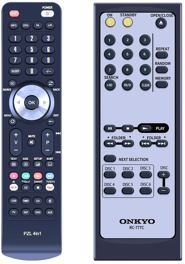 Main image of Replacement Remote Control for Onkyo 6 Disc CD Changer DXC390, DX-C390-B