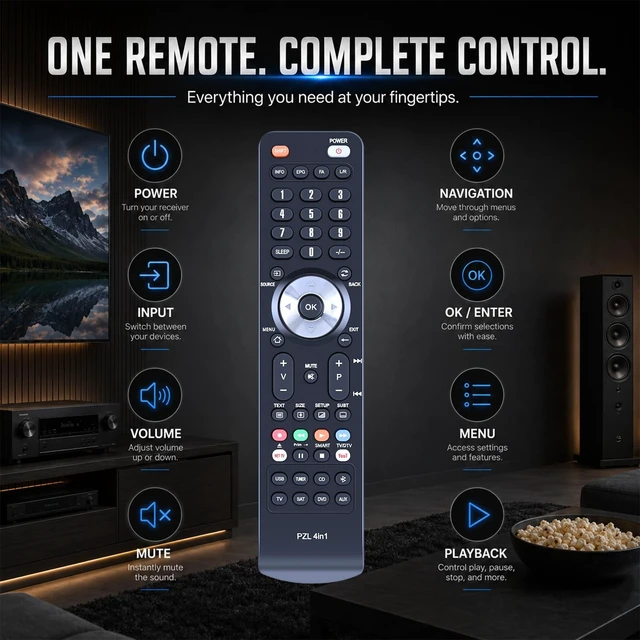 Alt view image 4 of 5 - Replacement Remote Control for Onkyo 6 Disc CD Changer DXC390, DX-C390-B