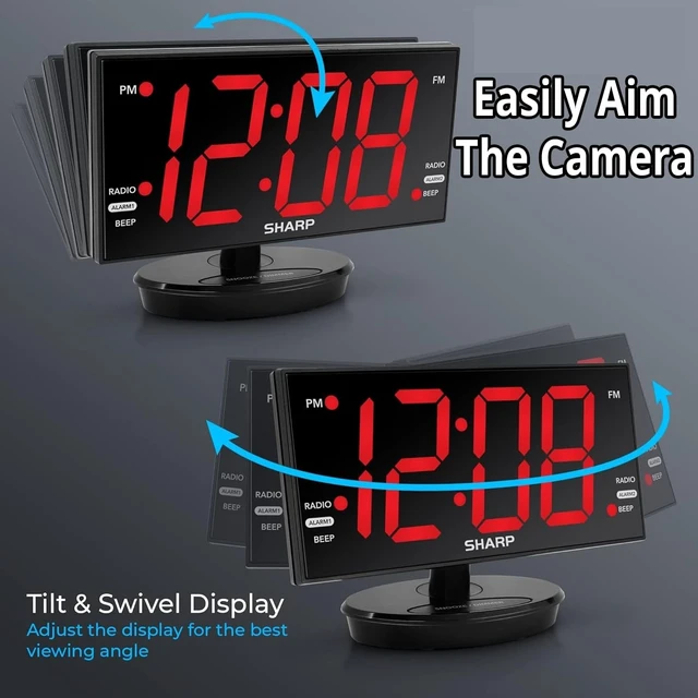 Alt view image 4 of 5 - Kawtco 1080p WiFi Smart Clock Radio - Custom Made Video-Only Home Security Camera with 128GB Built-in Storage, Low Light Sensor, and HomeEye App (No Audio)