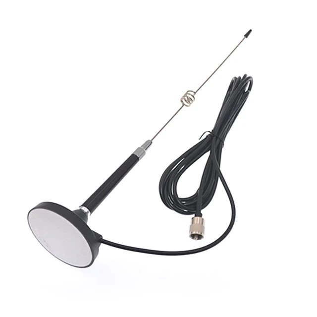 Alt view image 5 of 5 - 16.53 inch Magnetic Mount CB Radio Antenna, 26-28MHz 3dBi PL-259 Connector, 4m RG58U Coax Cable, 30W Heavy Duty Magnet Base Whip Aerial Compatible with Mobile Citizens Band Truck Car Vehicle