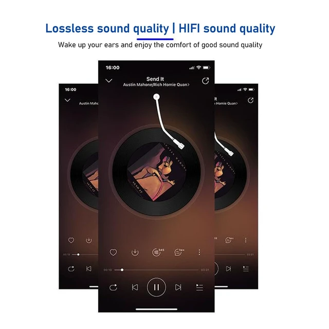 Alt view image 4 of 4 - Phefop Wooden Tweeter Speaker, HiFi Loseless Sound, Dynamic 35W 6 for Music Lovers (Black)