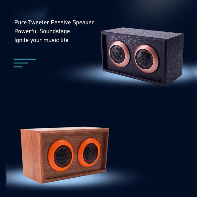 Alt view image 3 of 4 - Phefop Wooden Tweeter Speaker, HiFi Loseless Sound, Dynamic 35W 6 for Music Lovers (Black)