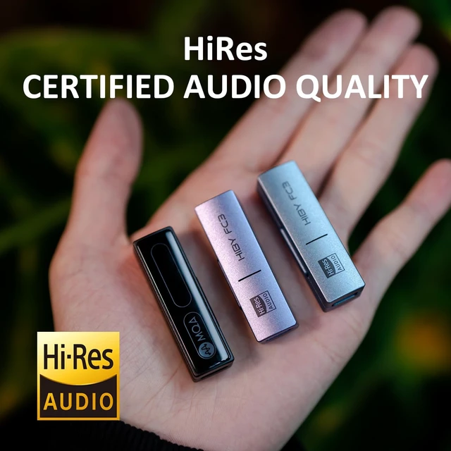 Alt view image 4 of 5 - HiBy FC3 USB DAC with Display Hi-Res Audio 112mW Output Power Support PCM DSD MQA dongle for iPhone/MAC/Android/Windows(Blue)