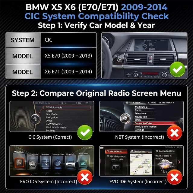Alt view image 4 of 5 - RicoRich 10.25" Linux Screen for BMW X5 X6 E70 E71 CIC 2010-2013