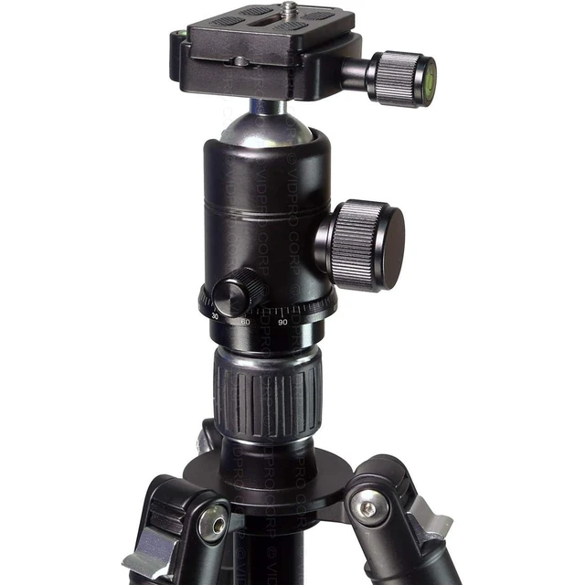 Alt view image 4 of 5 - VidPro AT-72 VentureMaxx 72" Professional 4-Section Twist-Lock Aluminum Travel Tripod with Quick Release Ball Head, 20 lbs Capacity