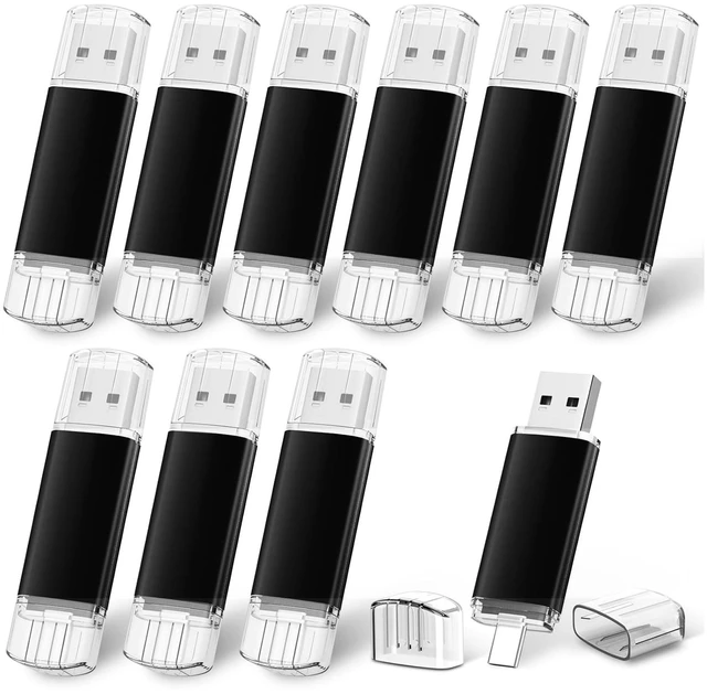 Main image of 16GB 10 Pack USB C Flash Drive, AreTop Dual Drive Type-C 2-in-1 Thumb Drive
