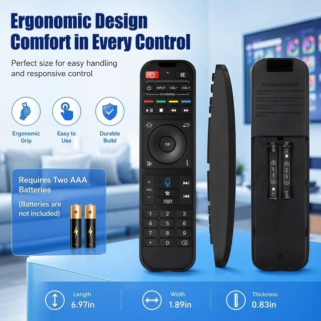 Alt view image 5 of 5 - RC-200 Replacement Smart Bluetooth Voice Remote Control, Compatible with SuperBox S6 Max, S6 Ultra, S6 Pro, S5 Max, S5 Pro, Elite Ultra, Elite Pro+, S4 Pro, and S3 Pro