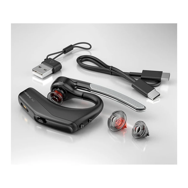 Alt view image 4 of 4 - Poly Voyager Legend 30 Headset - Mono - Wireless - Bluetooth - 98.4 ft - 16 Ohm - 100 Hz to 20 kHz - Earbud, Behind-the-ear, Over-the-ear - Monaural - In-ear - Noise Cancelling Microphone - Noi