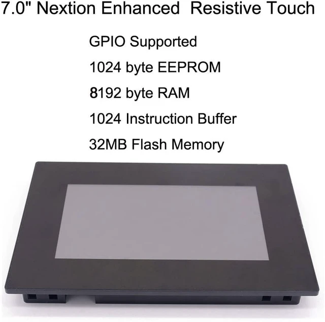 Alt view image 2 of 5 - Ferwooh 7.0" Nextion Enhanced HMI USART UART Serial TFT LCD Module Display Resistive Touch Panel Touchscreen with Enclosure