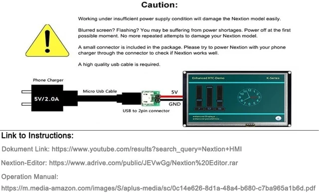 Alt view image 4 of 5 - Ferwooh 7.0" Nextion Enhanced HMI USART UART Serial TFT LCD Module Display Resistive Touch Panel Touchscreen with Enclosure