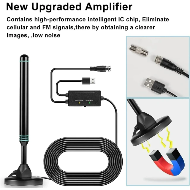 Alt view image 3 of 5 - TV Antenna Indoor for Smart TV HD Digital TV Antennas for Local Channels