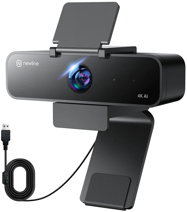 Main image of N newline 4K Webcam with Microphone, AI Auto Framing & Presenter Tracking, Gesture Control with 5X Digital Zoom, Noise Reduction, 95/78/65 Adjustable FOV, Privacy Cover, USB Camera PC Mac Streaming