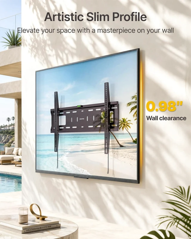 Alt view image 2 of 5 - monTEK Outdoor Weatherproof TV Wall Mount for 37-86" TVs up to 176lbs,Fixed