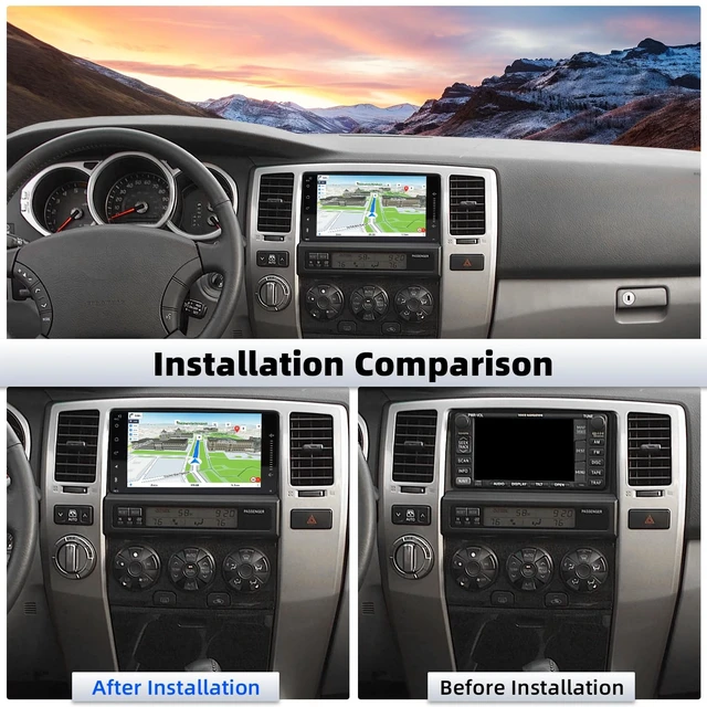 Alt view image 2 of 5 - 7 Car Stereo Radio for Toyota 4Runner 2003 2004 2005 2006 2007 2008 2009, Touch Screen Wireless Carplay Android 14 Auto with Head Unit WiFi GPS Bluetooth AHD Backup Camera Microphone
