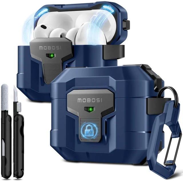 Main image of MOBOSI for AirPods Pro 3 Case 2025 with Drop-Proof Lock, Blue