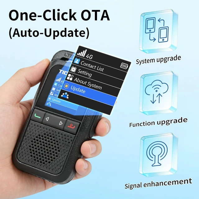 Alt view image 4 of 5 - TIDRADIO TD-G100 Rapid Unlimited Range 4G LTE PoC Radios Long Range Walkie Talkies,Nationwide PPT Two Way Radios,Global Walkie-Talkie for Family,Logistics,Construction site,Green-6Pack