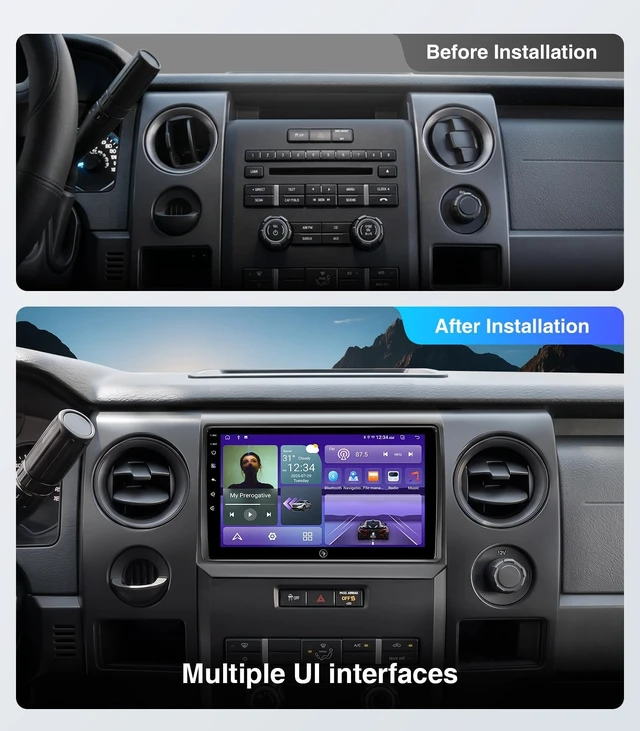 Alt view image 2 of 5 - 4G+64G Car Radio Stereo for Ford F150 2009-2012,2013 2014 STX XL